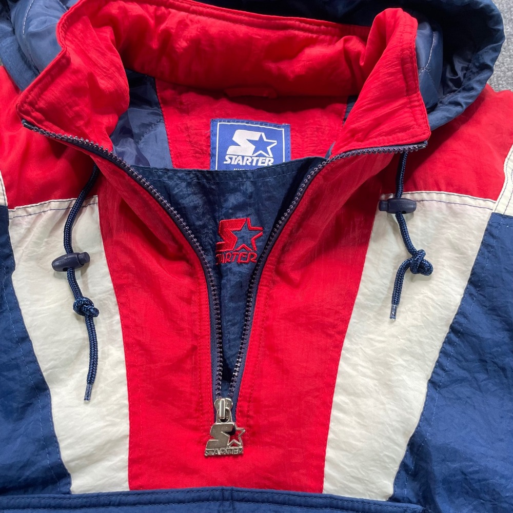 Starter Arizona Wildcats Jacket Mens Medium Blue Red Vintage Puffer Pullover - Picture 10 of 12